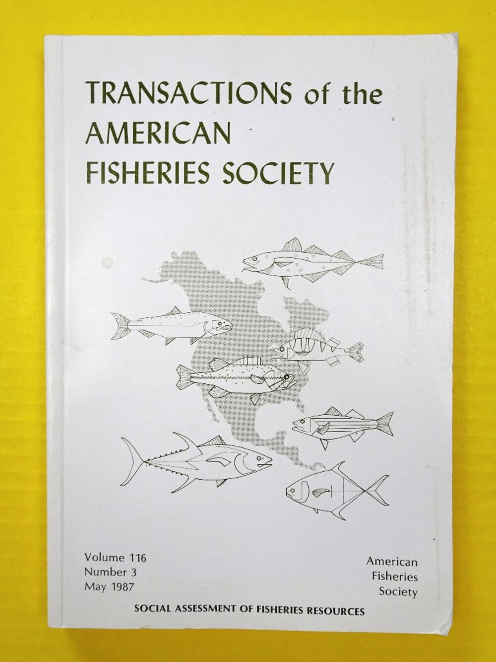 Vintage May 1987 Transactions of the American Fisheries Society Vol 116 N 3 Book